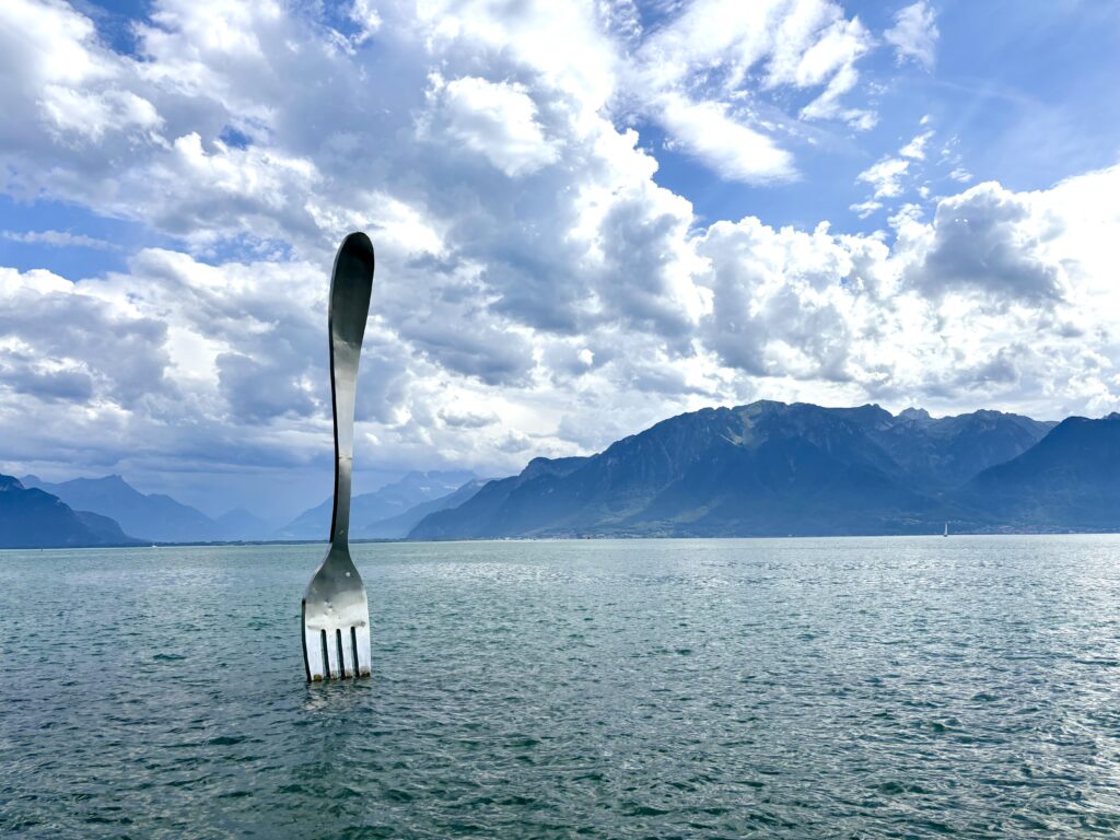 vidlička, Ženevské jezero, Vevey